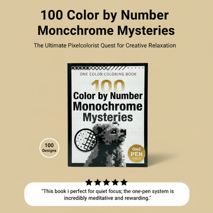 Color by Number Monochrome Mysteries
