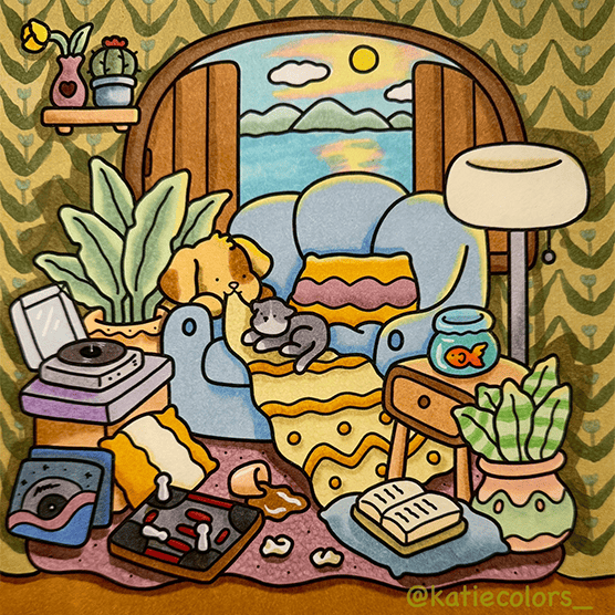 Cozy Corner Coloring Book